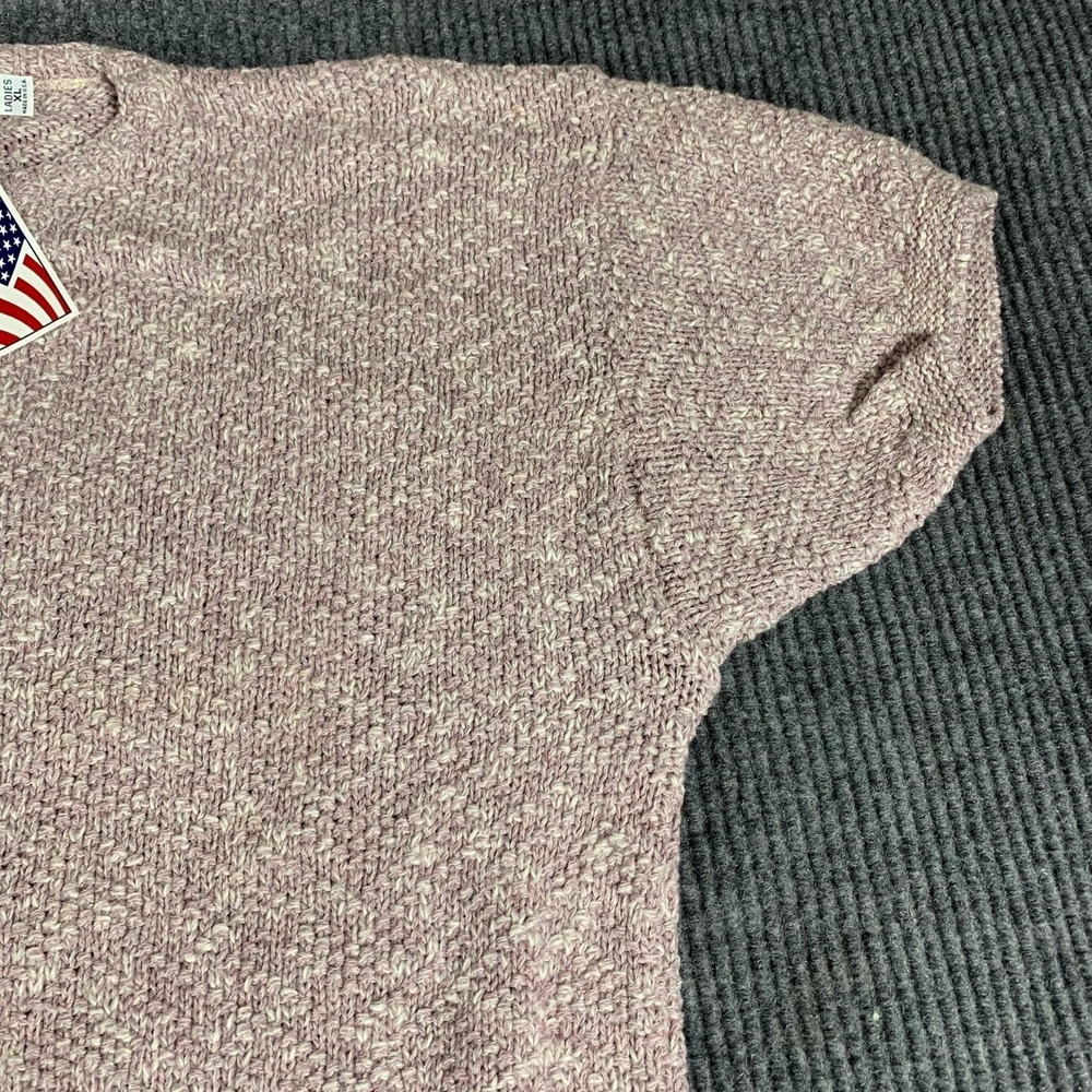 VTG Charlevoix the Beautiful Sweater Womens XL Pink Short Sleeve Textured New - Picture 4 of 12